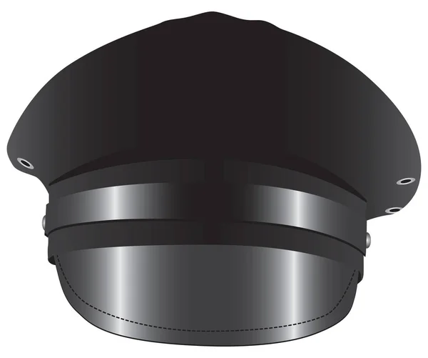 Chapeau noir pour conducteur — Image vectorielle