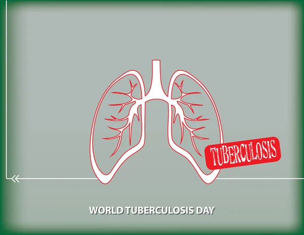 Journée mondiale de la tuberculose — Image vectorielle