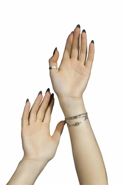 Mãos de uma jovem — Fotografia de Stock