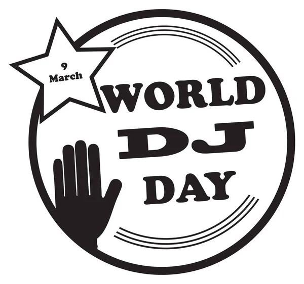 La Journée mondiale DJ — Image vectorielle