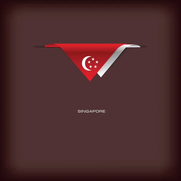 Bandera nacional Singapur — Archivo Imágenes Vectoriales