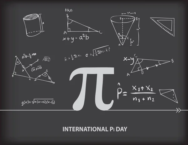 Día Internacional Número de Pi — Vector de stock