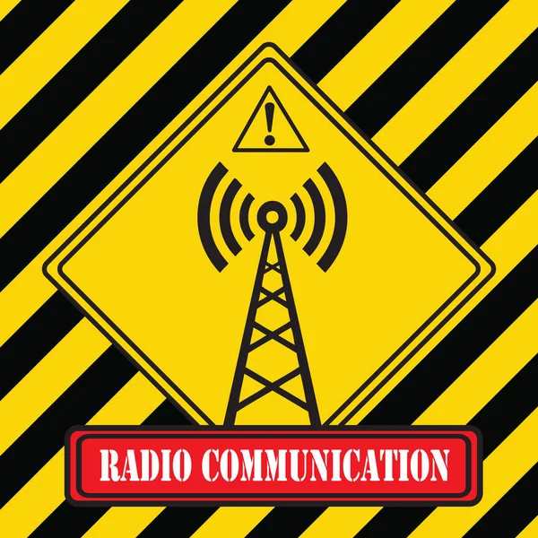 Símbolo industrial - radiocomunicação — Vetor de Stock