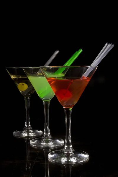 Sammlung bunter Cocktails — Stockfoto