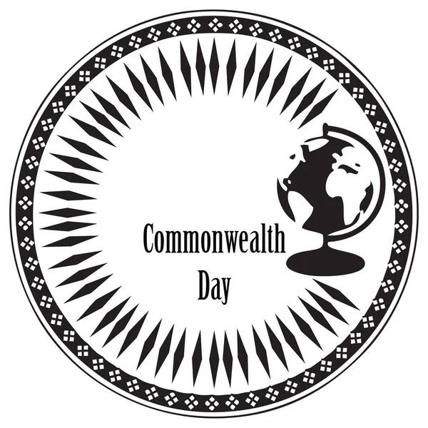 Giorno del Commonwealth francobolli — Vettoriale Stock