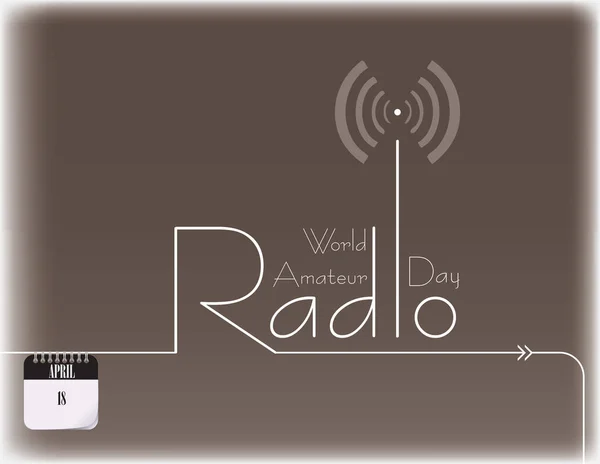 Giornata Mondiale della Radio Amatoriale — Vettoriale Stock