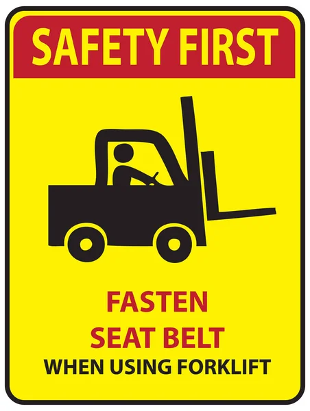 Safety first - fasten seat belt — Stock Vector