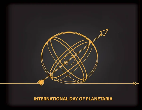 Planetaria uluslararası günü — Stok Vektör