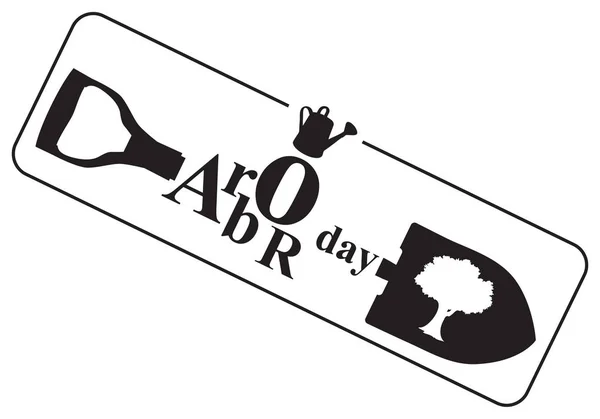 Symbool voor 27 April Arbor Day — Stockvector