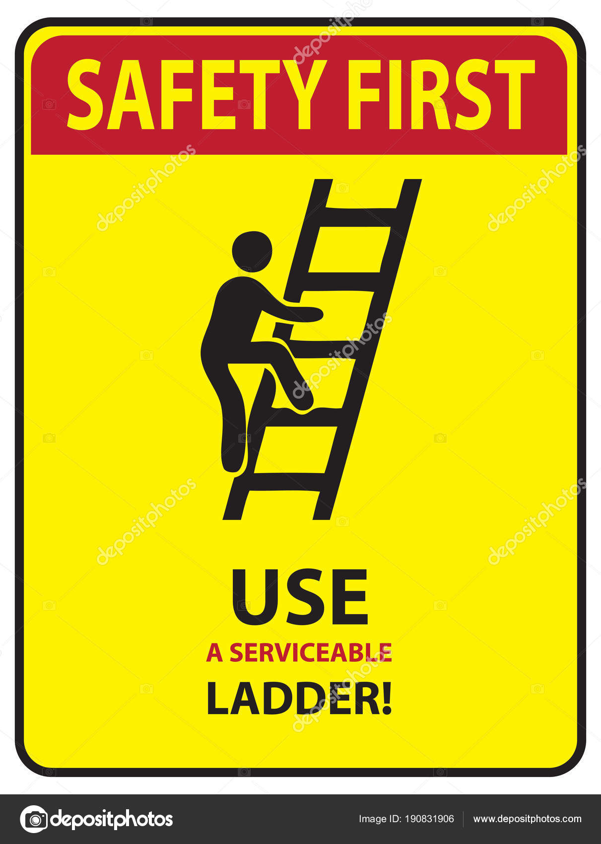 safety first ladder stock vector vipdesignusa 190831906