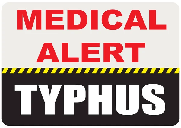 Logga Medical Alert - tyfus — Stock vektor