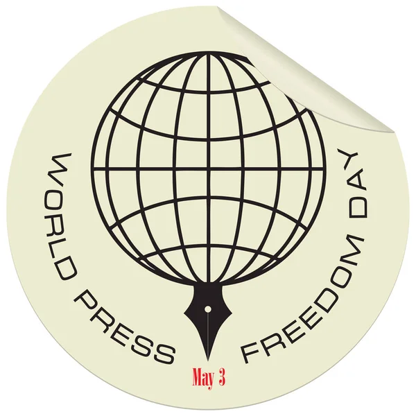 Label voor World Press Freedom Day — Stockvector