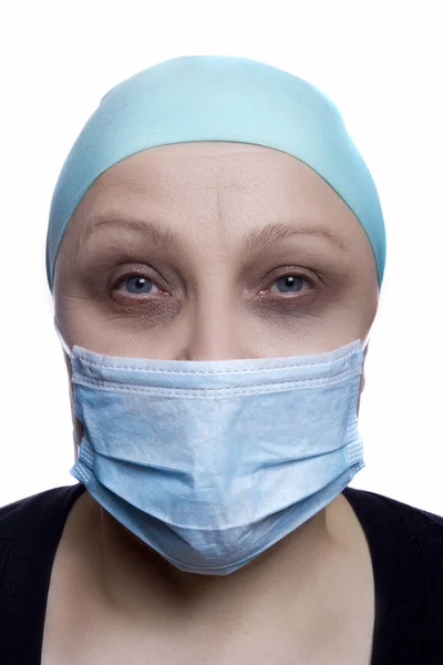 Kadın doktor ameliyat maskesi — Stok fotoğraf