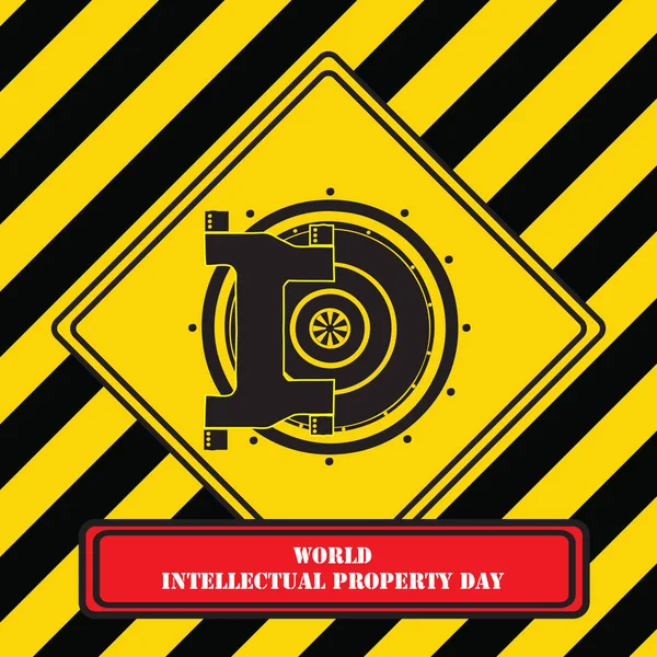 Sign for Intellectual Property Day — Stock Vector