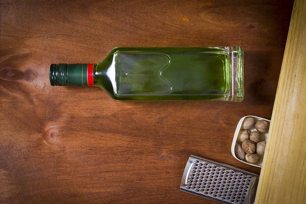 Flasche mit Absinth — Stockfoto