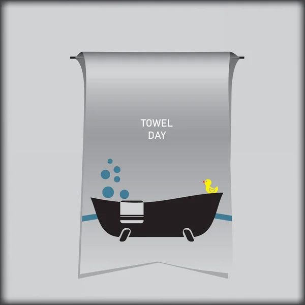 Pennant for towel day — Stock Vector