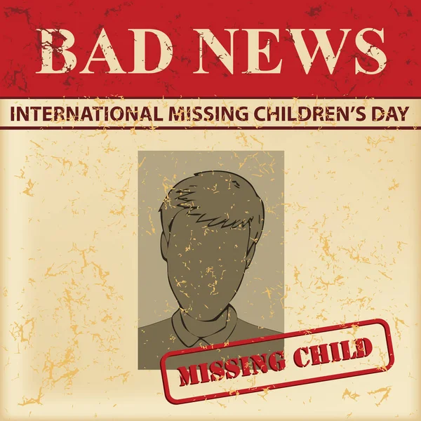 Vermisster Kindertag — Stockvektor