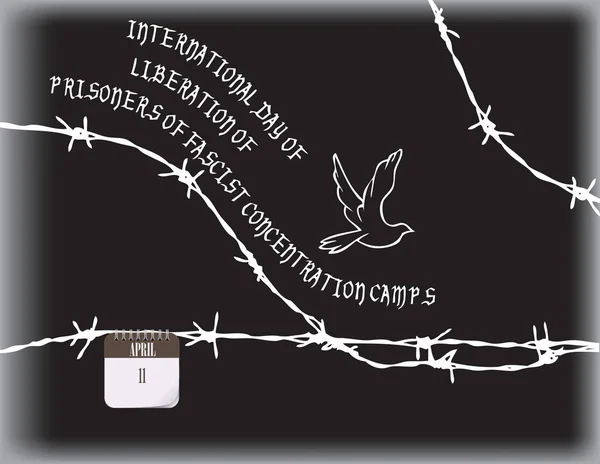 Befrielsen av fångar av fascistiska läger — Stock vektor