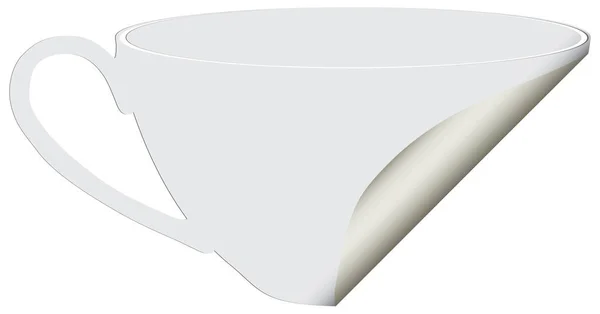 Forma de etiqueta de la taza — Vector de stock