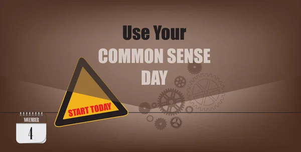 Postcard Use Your Common Sense Day — ストックベクタ