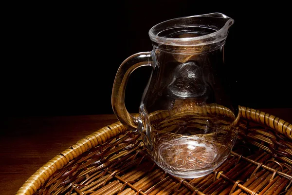 Empty glass jug — Stock Photo, Image