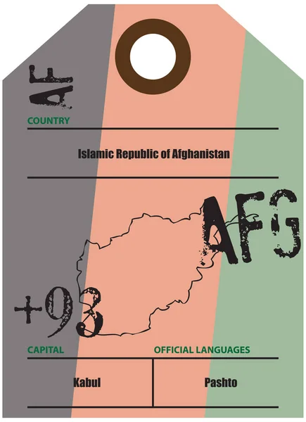 아프가니스탄을 지칭하는 문구 — 스톡 벡터