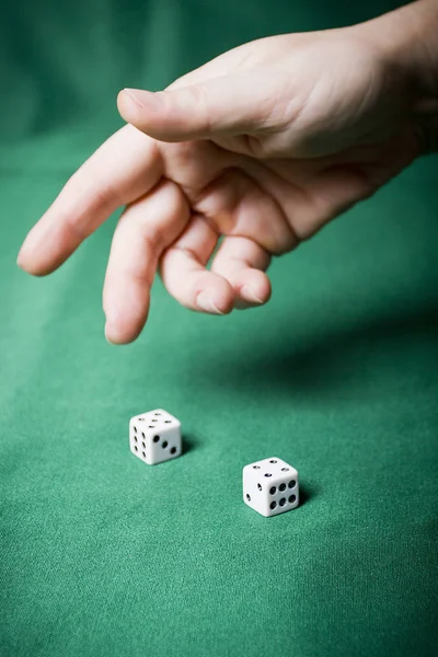 Dice in hand — Stock Photo, Image