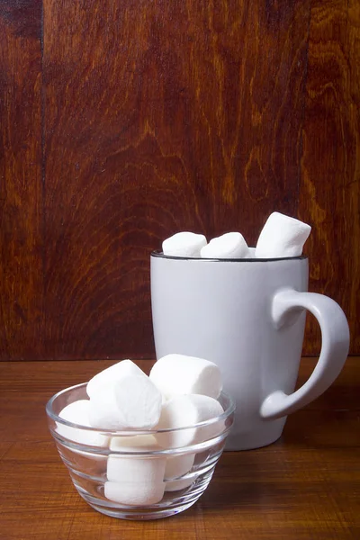 Kopje met cacao en marshmallows — Stockfoto