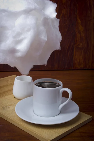 Sockervadd och kaffe — Stockfoto