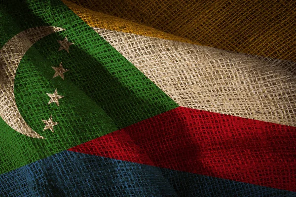 Bandeira do Estado de Comores — Fotografia de Stock