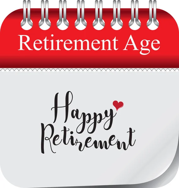 Happy retirement by age — Stock Vector