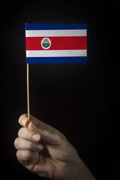 Χέρι με σημαία Κόστα Ρίκα — Φωτογραφία Αρχείου