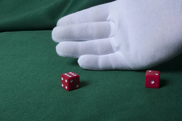 Dice in hand — Stock Photo, Image