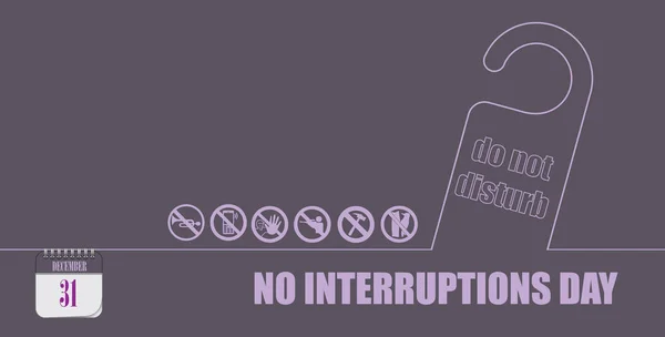 Postcard No Interruptions Day — ストックベクタ