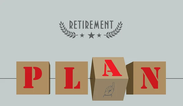 Poster retirement plan — Stock Vector