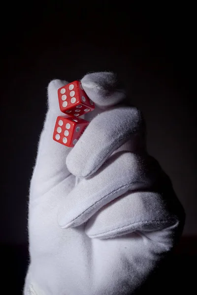 Hand with dice — Stock Photo, Image