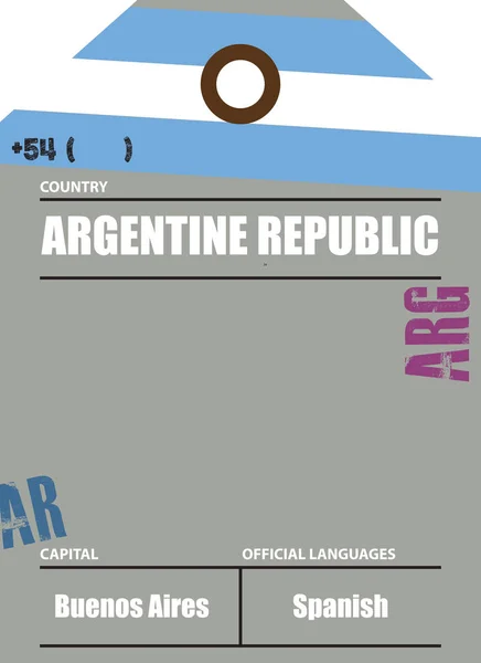Etiqueta para país Argentina — Archivo Imágenes Vectoriales