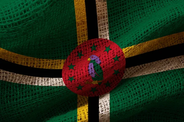 Foto der Flagge von Dominica — Stockfoto