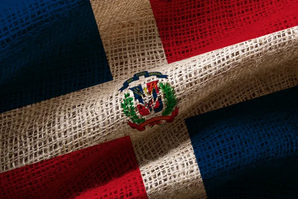 Fotografie vlajky Dominikánské republiky — Stock fotografie