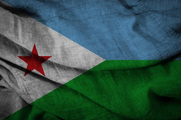 Cibuti Cumhuriyeti Devlet bayrağı — Stok fotoğraf