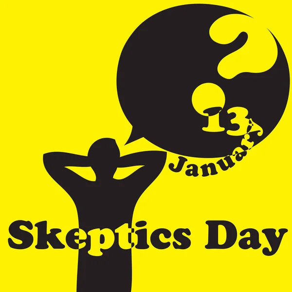 Poster Skeptics Day — ストックベクタ