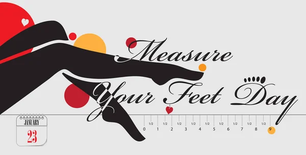 Μετρήστε την ημέρα των ποδιών σας — Διανυσματικό Αρχείο