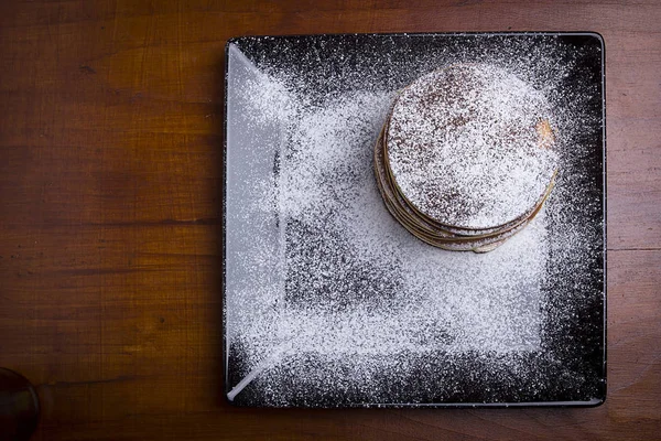 Pila de panqueques en un plato —  Fotos de Stock