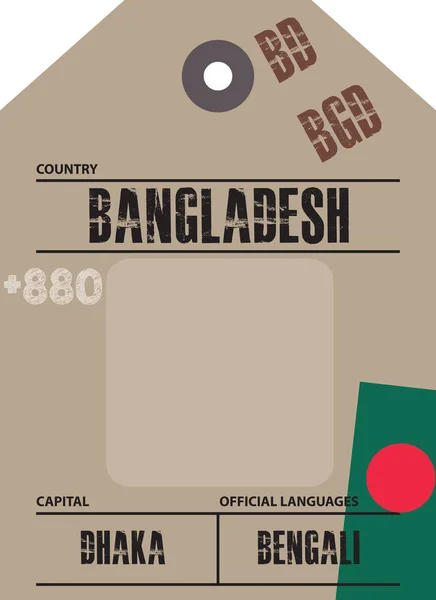 Etichetta per paese Bangladesh — Vettoriale Stock