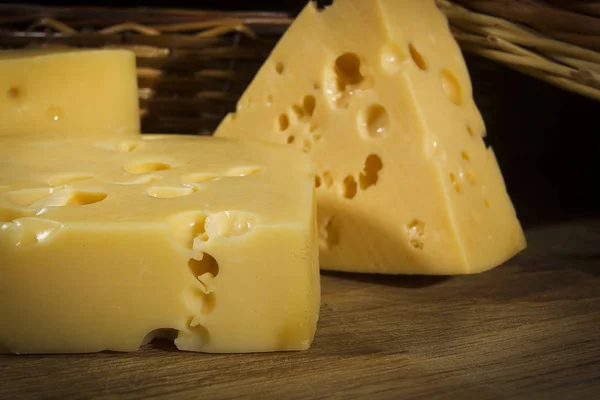 Pezzi di formaggio — Foto Stock