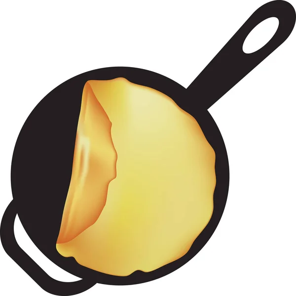 Crêpe dans une casserole — Image vectorielle