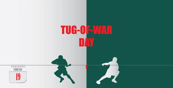 Post card for event february day Tug-of-War Day