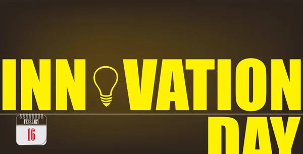 Ansichtkaart Voor Evenement Februari Dag Innovatie Dag — Stockvector