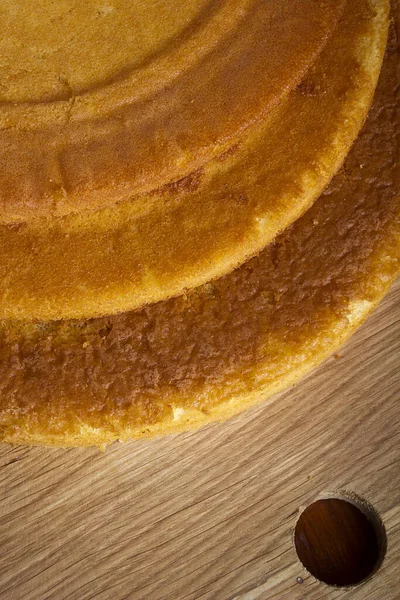 Pasteles Para Pastel Casero Una Tabla Madera —  Fotos de Stock