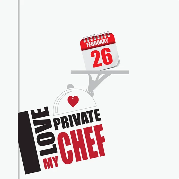 Affiche Voor Fabuleuze Datum Personal Chef Day — Stockvector